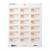 Étiquette Red Nesting Bird Family Simple Baby shower Adresse (Feuille entière)