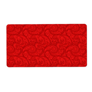 Étiquette Red Paisley