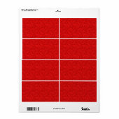 Étiquette Red Paisley (Feuille entière)