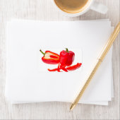 Étiquette Red pepper (homonymie) (En situation)