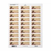 Étiquette Red Pine Moose Trees Adresse de retour (Feuille entière)