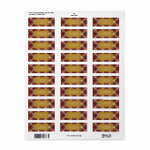 Étiquette Red Plaid (Feuille entière)