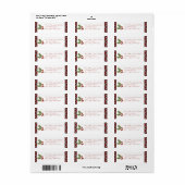 Étiquette Red Plaid et Holly (Feuille entière)