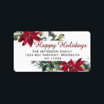 Étiquette Red Poinsettia Christmas Retour Adresse Label<br><div class="desc">Complétez votre séjour avec l'élégante beauté de la collection Red Poinsettia : https://www.zazzle.com/collections/christmas_red_poinsettia_flowers-119433546241090518？rf=238259176291992805 Surprenez et réjouissez vos proches et rendez la fête inoubliable.
Pour plus de personnalisation,  veuillez cliquer sur le lien "customiser plus loin" et utiliser notre outil de conception pour modifier ce modèle.</div>