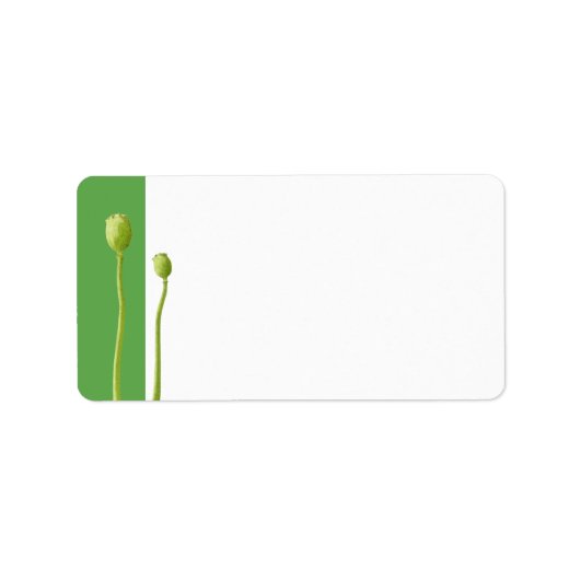 Étiquette Red Poppy apple Address Label (Devant)