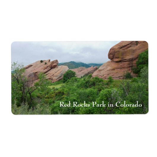 Étiquette Red Rocks Ridge Mountains et Valley (Devant)