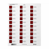 Étiquette Red Rose (Feuille entière)