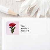 Étiquette Red Roses and Leaves (En situation)