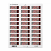 Étiquette Red Roses Black Goth Floral Mariage article Étique (Feuille entière)