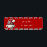 Étiquette Red Santa Hat Christmas Retour Adresse Label<br><div class="desc">Belle Red Santa Hat Noël Adresse de retour Label</div>