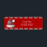 Étiquette Red Santa Hat Christmas Retour Adresse Label<br><div class="desc">Belle Red Santa Hat Noël Adresse de retour Label</div>