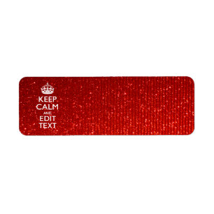 Étiquette Red Sensation Restez calme et ayez votre texte