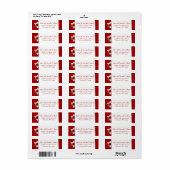 Étiquette Red Silver Star of David Adresse de retour (Feuille entière)