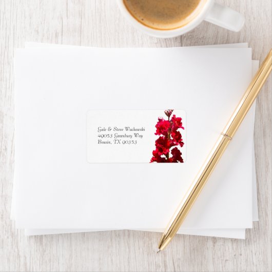 Étiquette Red Snap Dragon (En situation)