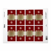 Étiquette Red Snowflakes Beurre de pomme maison en pot de ca (Feuille entière)