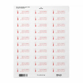 Étiquette Red Tassel Graduation Return Adresse (Feuille entière)