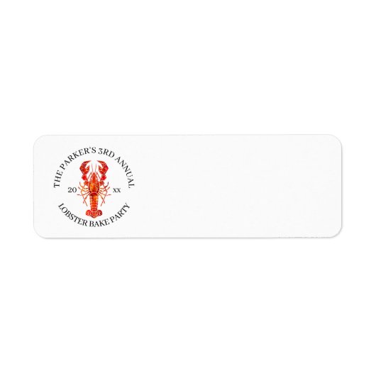 Étiquette Red Tide | Lobster Bake (Devant)