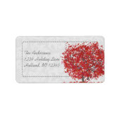 Étiquette Red Tree Falli Autumn Leçons Adresse de retour (Devant)