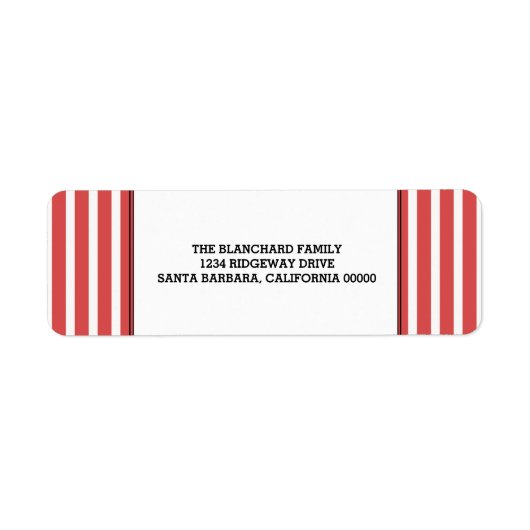 Étiquette Red Vertical Festipes vacances (Devant)