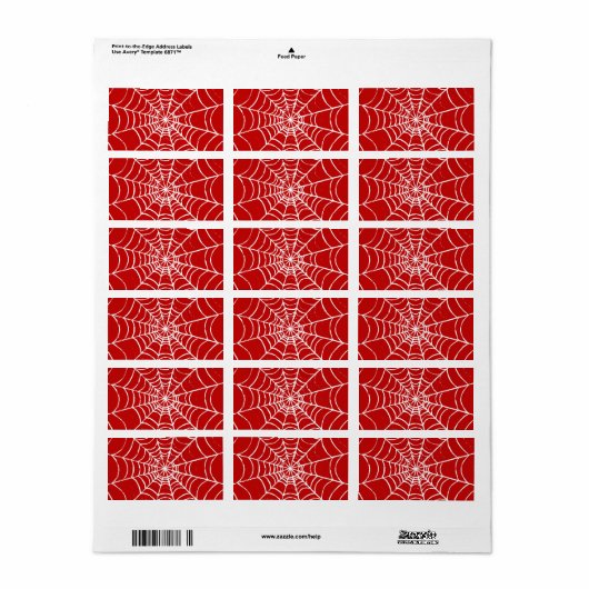 Étiquette Red Web (Feuille entière)
