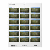 Étiquette Réflexion de Bear Lake I (Feuille entière)