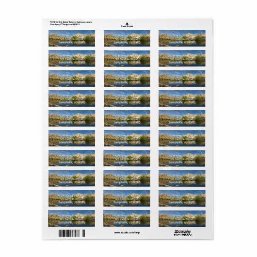 Étiquette Réflexion du barrage Barker à Joshua Tree II (Feuille entière)