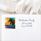 Étiquette Réflexion du coucher de soleil tropical (En situation)