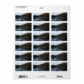 Étiquette Réflexion du lever du soleil à String Lake I (Feuille entière)