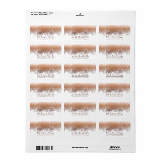 Étiquette Réflexions sur l'aquarelle M & Mme Clay ID774 (Feuille entière)