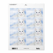 Étiquette Regal blanc chat (Feuille entière)