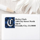 Étiquette Regal Clan Clark Clergé écossais Tartan Monogramme (En situation)