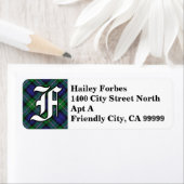 Étiquette Regal Clan Forbes Tartan Monogramme (En situation)