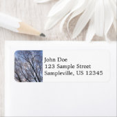 Étiquette Regard sur les arbres du matin d'hiver (En situation)