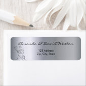 Étiquette Reindeer argent heure de retour (En situation)