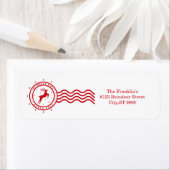 Étiquette Reindeer Christmas  (En situation)