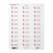 Étiquette Reindeer Christmas Return Address Labels (Feuille entière)