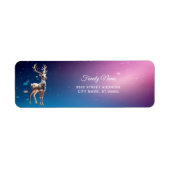 Étiquette Reindeer Jewels Christmas Retourner Adresse Label (Devant)