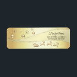 Étiquette Reinder Sleigh Christmas Balls Retourner l'adresse<br><div class="desc">Belle Reindeer Sleigh Christmas Balls Retourner l'adresse étiquette</div>