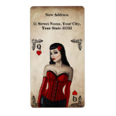 Étiquette Reine des Coeurs (Devant)