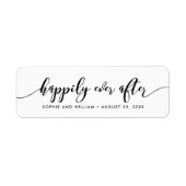 Étiquette Relax Script Happily Ever After Wedding Favor (Devant)