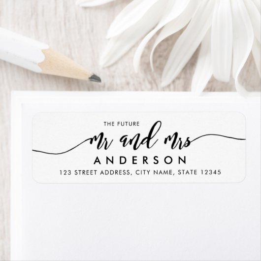Étiquette Relax Script The Future M et Mme Adresse de retour (En situation)