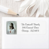 Étiquette Religieux Sacré Coeur de Jésus catholique (En situation)