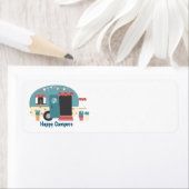 Étiquette Remorque Happy Campers (En situation)