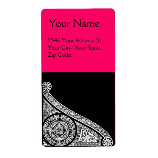 Étiquette RENAISSANCE Fuchsia rose (Devant)