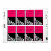 Étiquette RENAISSANCE Fuchsia rose (Feuille entière)