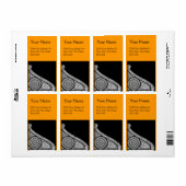 Étiquette RENAISSANCE orange jaune (Feuille entière)