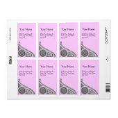 Étiquette RENAISSANCE rose (Feuille entière)