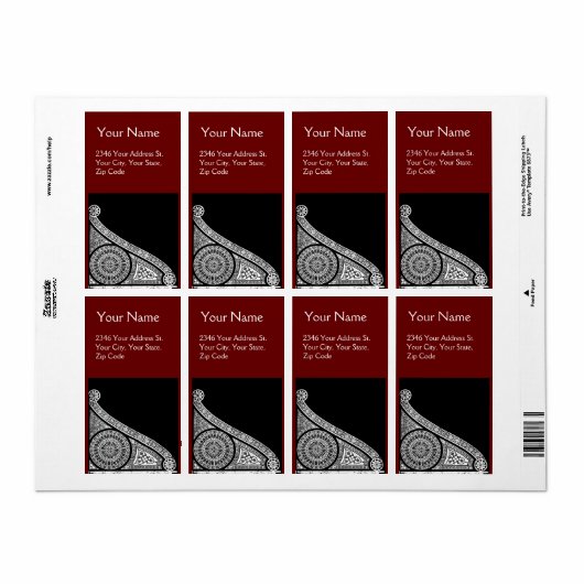 Étiquette RENAISSANCE rouge (Feuille entière)