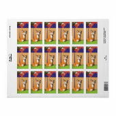 Étiquette renard (Feuille entière)