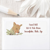 Étiquette Renard aquarelle saisonnier (En situation)